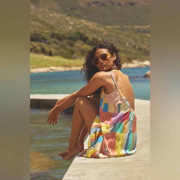 Anthropologie Dress Women’s Small Malika Gauze Maxi Dress Assorted Color Petite - Picture 2 of 11